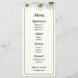 Bunch of White Daisies Menu... Menu