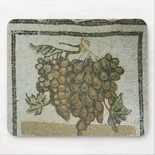 Bunch of white grapes, Roman mosaic Mouse Mat