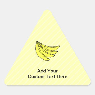 Bunch of Yellow Bananas. Triangle Sticker