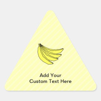 Bunch of Yellow Bananas. Triangle Sticker