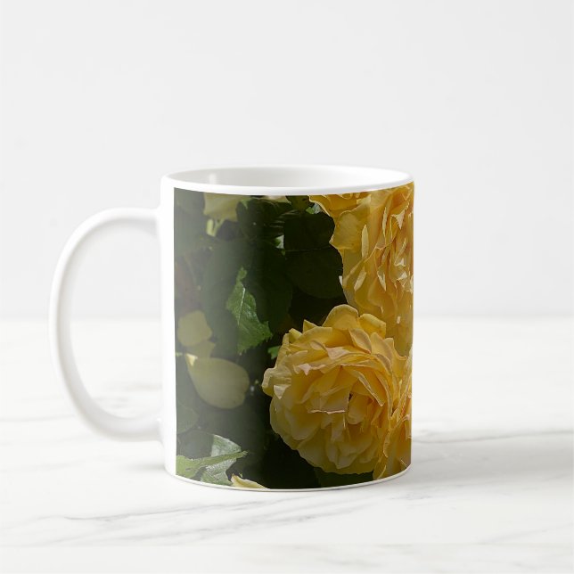 Bunch of Yellow Garden Roses  Coffee Mug (Left)