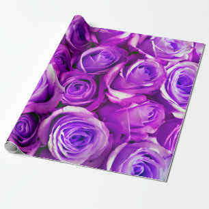 Bunch Roses background Valentine's Day Symbol of l Wrapping Paper