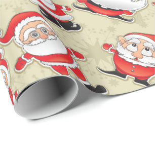 Buncha Crazy Santa Wrapping Paper