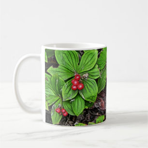 Bunchberry With Berries Coffee Mug