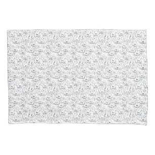 Bunches of Bunnies on white - seamless pattern.  Pillowcase
