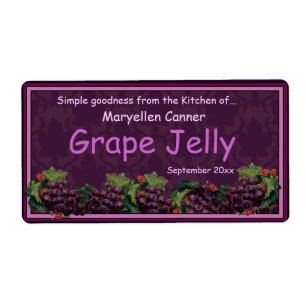 Bunches of Grapes for Jam or Jelly Jars