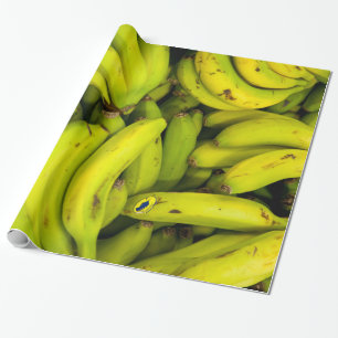 Bunches of Green Bananas Wrapping Paper