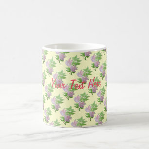 bunches of pink flowers with leafs pretty floral coffee mug