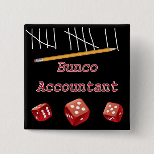 Bunco Accountant 15 Cm Square Badge