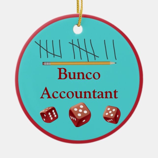 Bunco Accountant Ornament (Front)