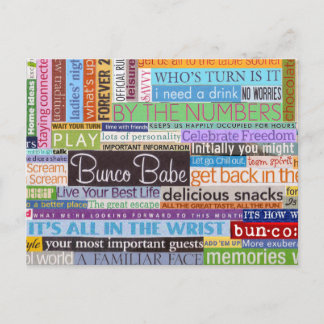 Bunco Babe Invitation Postcard