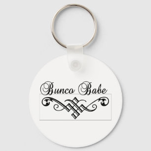 bunco babe with black lettering key ring