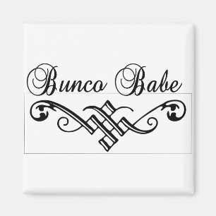 bunco babe with black lettering magnet