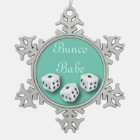 Bunco Babe With Dice Christmas Snowflake
