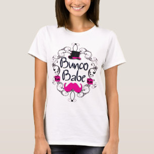 Bunco Babe with Pink Top Hat and Pink Moustache