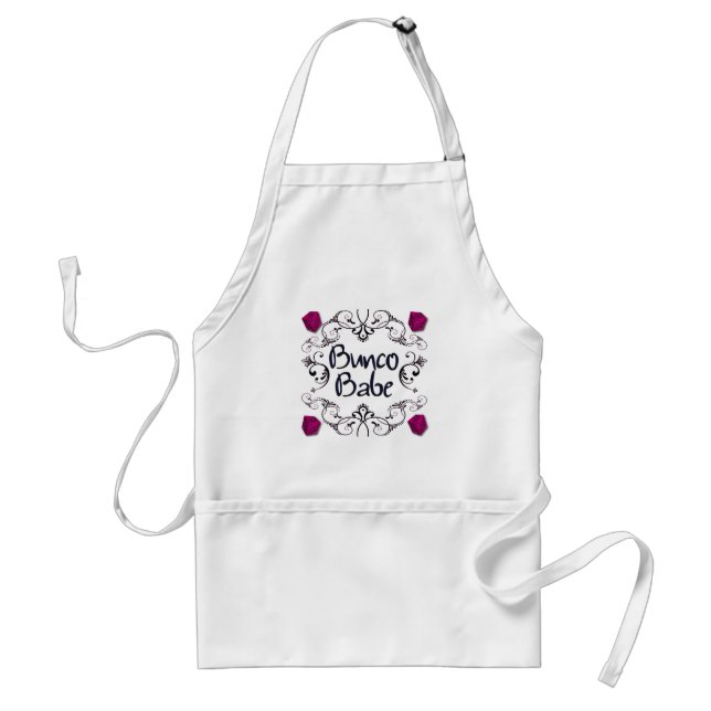 Bunco Babe with Swirls Button Standard Apron (Front)