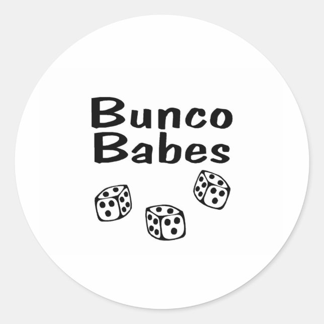 Bunco Babes Classic Round Sticker (Front)