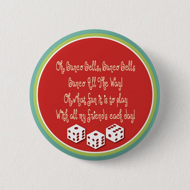 bunco bells, bunco bells 6 cm round badge (Front)