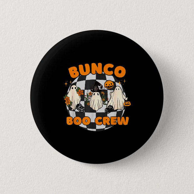 Bunco Boo Crew Bunco Halloween Dice  6 Cm Round Badge (Front)
