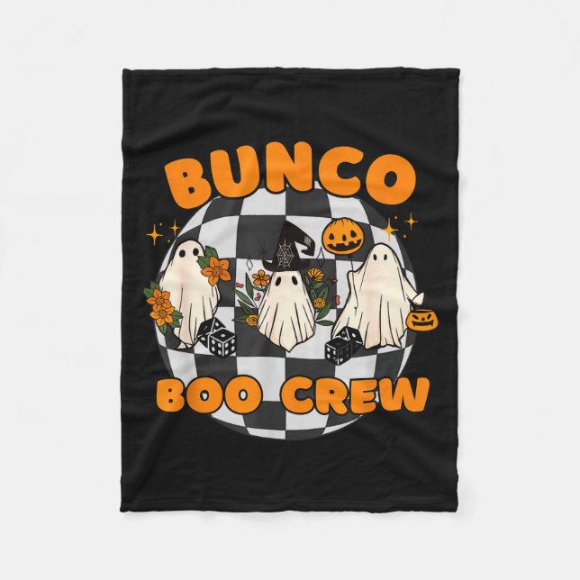 Bunco Boo Crew Bunco Halloween Dice  Fleece Blanket (Front)