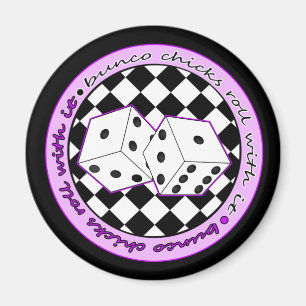 Bunco Chicks Roll With It - Purple Magnet