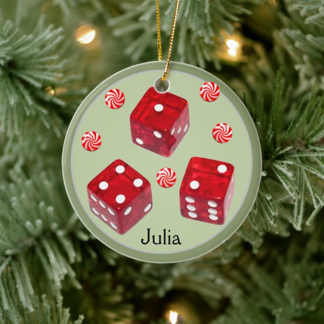 Bunco Christmas Ceramic Ornament (Tree)