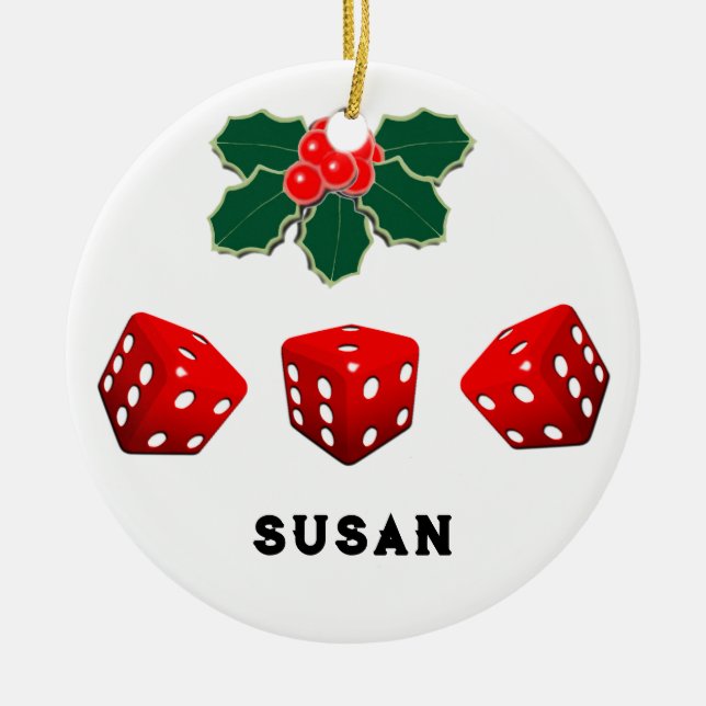 Bunco Christmas Ceramic Tree Decoration (Front)