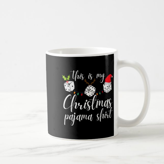 Bunco Christmas Pajama Dice Game Night  Coffee Mug (Right)