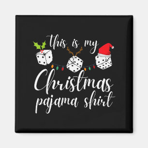 Bunco Christmas Pajama Dice Game Night Magnet