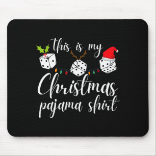 Bunco Christmas Pajama Dice Game Night Mouse Mat