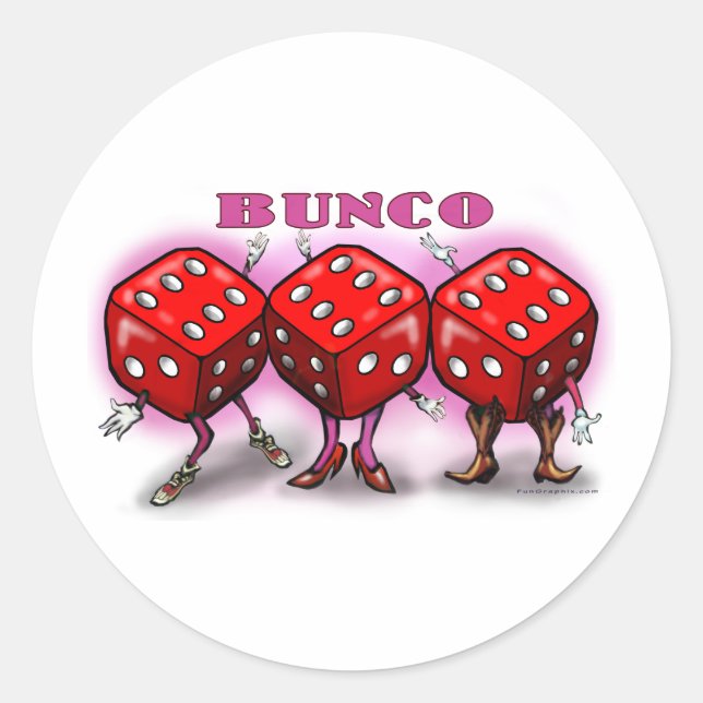 Bunco Classic Round Sticker (Front)