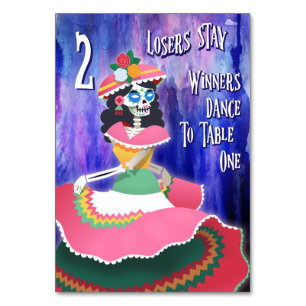 Bunco Day of The Dead October Halloween Table 2 Number
