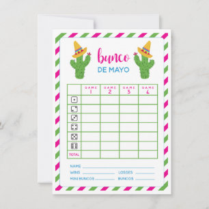 Bunco De Mayo May Cinco De Mayo Bunco Card