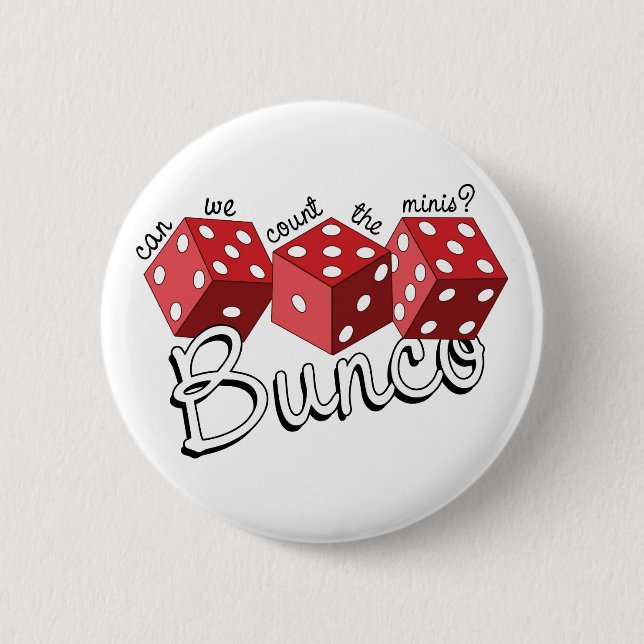 Bunco Dice Game 6 Cm Round Badge (Front)