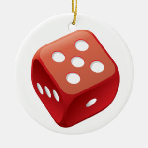 Bunco Dice Game  Ceramic Tree Decoration