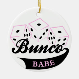 Bunco Dice Game Ceramic Tree Decoration