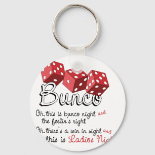 Bunco Dice Game Key Ring