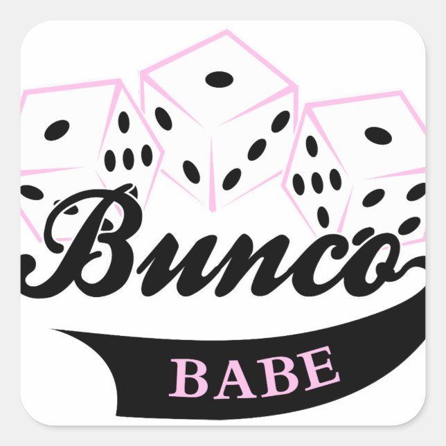 Bunco Dice Game Square Sticker (Front)
