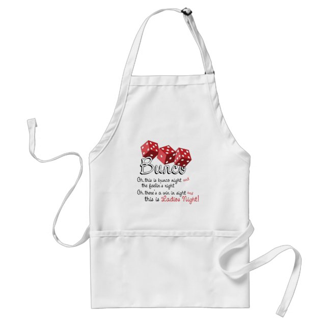 Bunco Dice Game Standard Apron (Front)