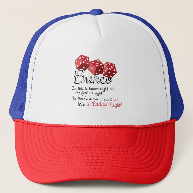 Bunco Dice Game Trucker Hat (Front)