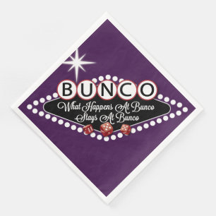 Bunco Dice - What Happens At Bunco Stays At Bunco Napkin