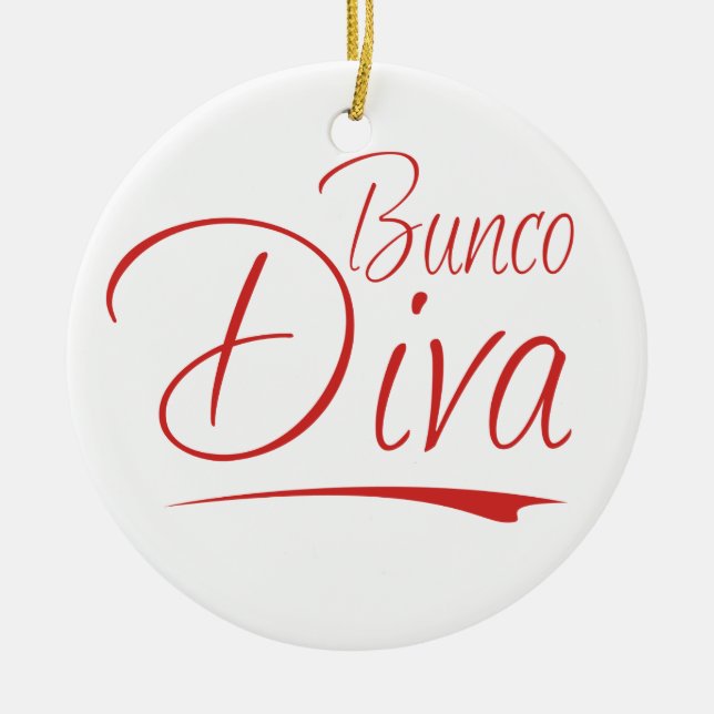 Bunco Diva Ornament (Front)