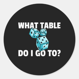 Bunco For Bunco Players Classic Round Sticker