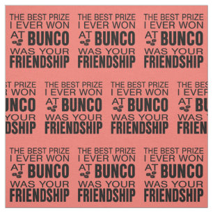 Bunco Friendship Dice Coral Novelty Fabric