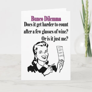 Bunco - Funny Dilema Holiday Card