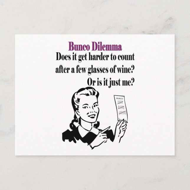 Bunco - Funny Dilema Postcard (Front)