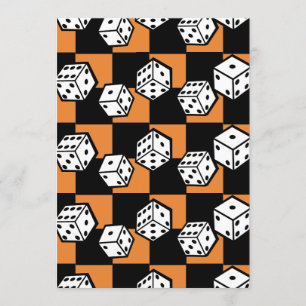 bunco gambling rolling dice las vegas theme invitation