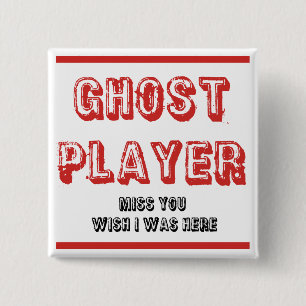 bunco ghost player 15 cm square badge