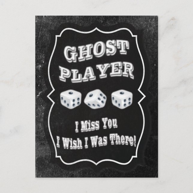 Bunco Ghost Player Postcard (Front)