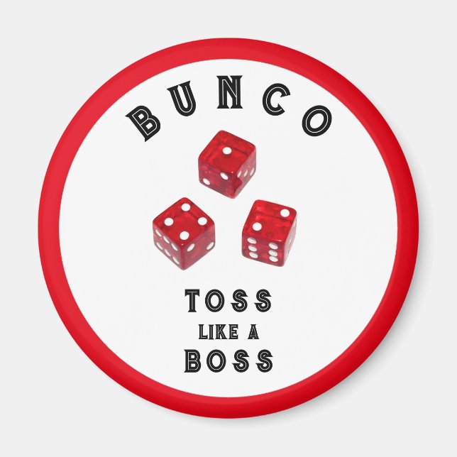 Bunco Gift Prizes Button Magnet (Front)